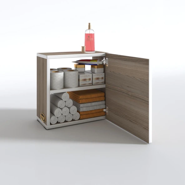 Kenzlife banyo ecza dolabı susanin crd 39*39*20 mutfak komodin (m) kapaklı arkalıksız - Resim 3