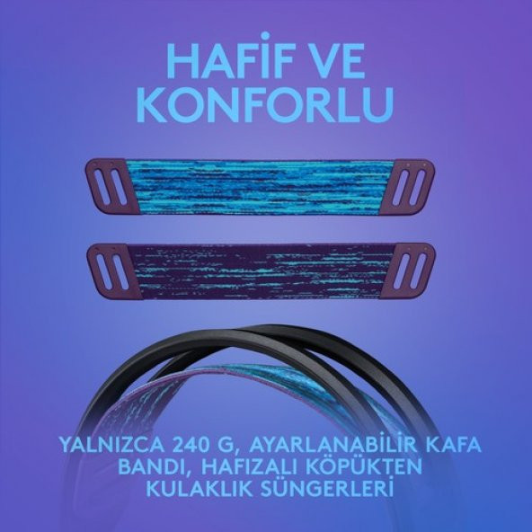 Logitech G335 Siyah Mikrofonlu Oyuncu Kulaklığı - 2