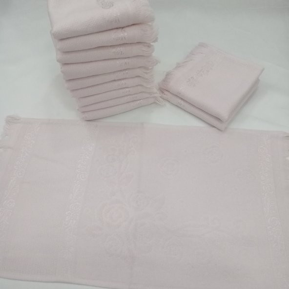ETAMİN İŞLEME KADİFE SOFT MUTFAK HAVLU SETİ 12 ADET 50 X 30 CM - 2
