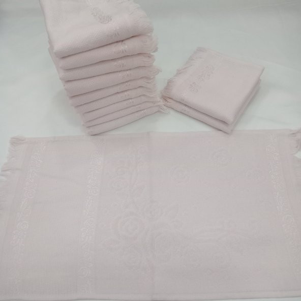 ETAMİN İŞLEME KADİFE SOFT MUTFAK HAVLU SETİ 12 ADET 50 X 30 CM - 4