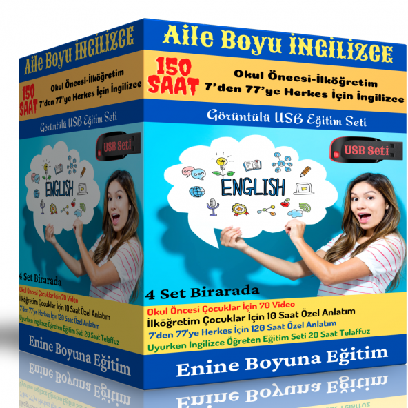 Aile Boyu İngilizce Eğitim Seti (150 Saatlik Anlatım)