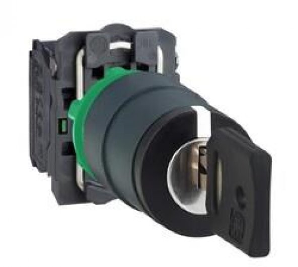 Schneider Electric XB5AG33, Kilitli Buton, 2NA, 2-0-1 Aç-Kapa, 22mm, Plastik Gövdeli - Resim 2