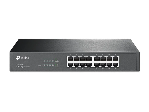 Tp-Link TL-SG1016D 16 Port  10/100/1000 Gigabit Masaüstü Rackmount Switch ürün görseli 1