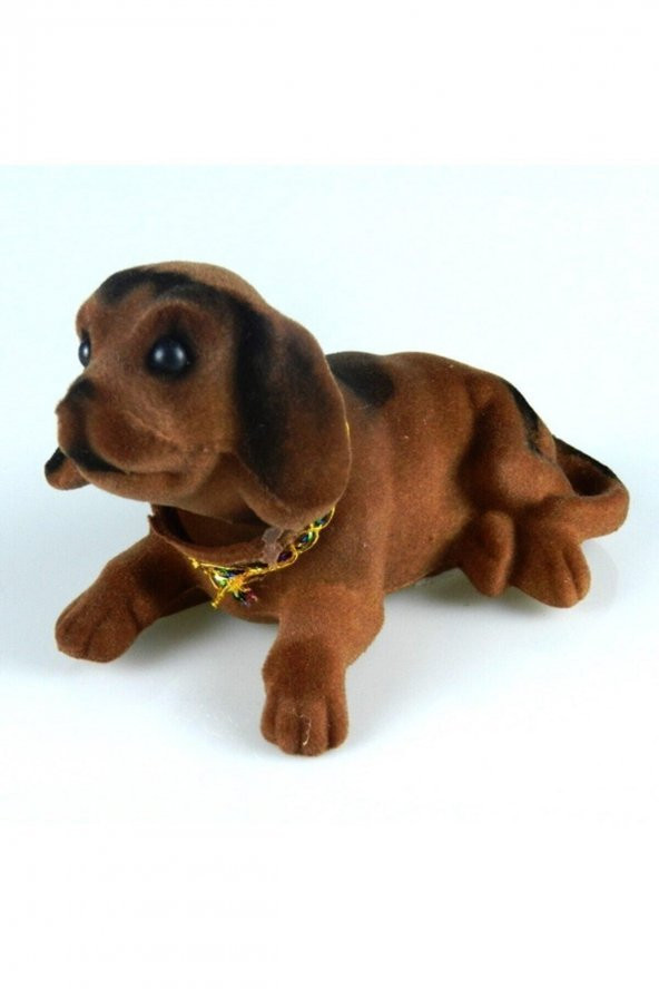 Kahverengi Kafa Sallayan Köpek Araç İçi Süs ürün görseli 1