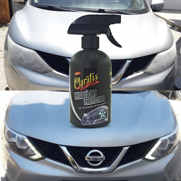 CLARATİS Araba Far Temizleyici Sararmış Far Stop Lambası Parlatma Temizleyici 500 Ml Sprey Zımparasız 8 Far Temizlik - 6