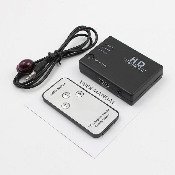 MYKABLO 4K 3D Uzaktan Kumandalı HDMI Switch - 3 Port