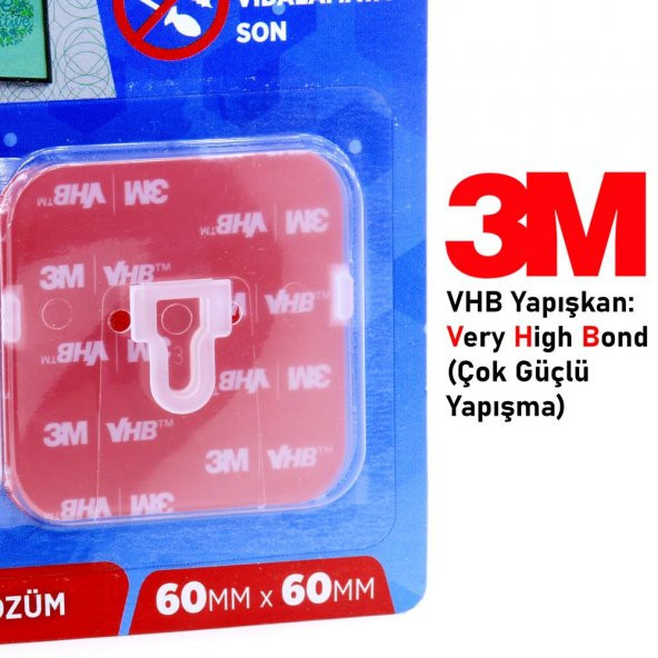 Bondit 3M Yapışkanlı Tablo Resim Duvar Askı Bandı Sök Tak 5 KG - 3