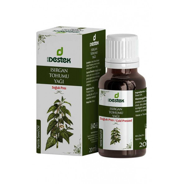 Destek Isırgan Tohumu yağı (soğuk Pres) 20 ml