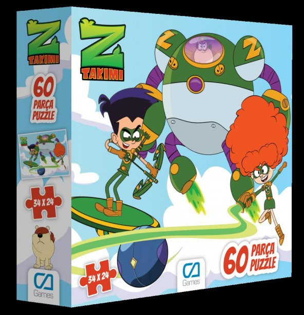 Ca Games Z Takımı 60 Parça Puzzle Eğitici ve Öğretici Oyun