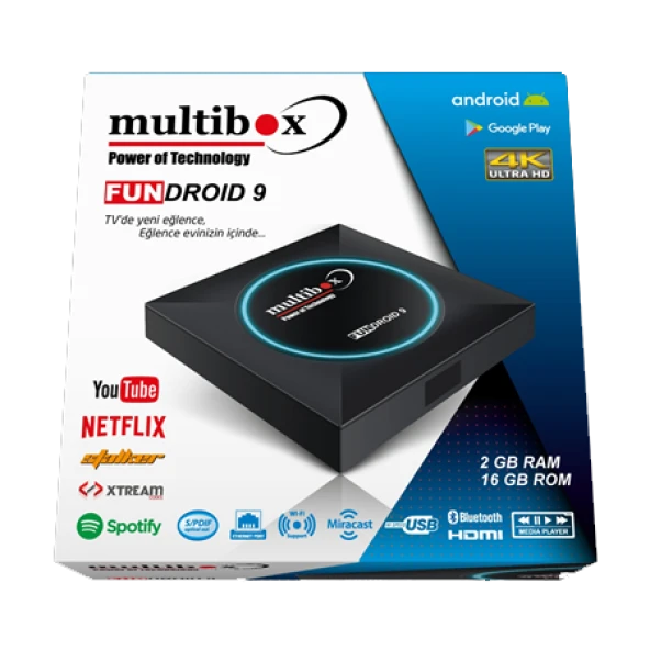Multibox Fundroid 9 Android 9.0 2gb Ram 16 GB Rom Tv Box