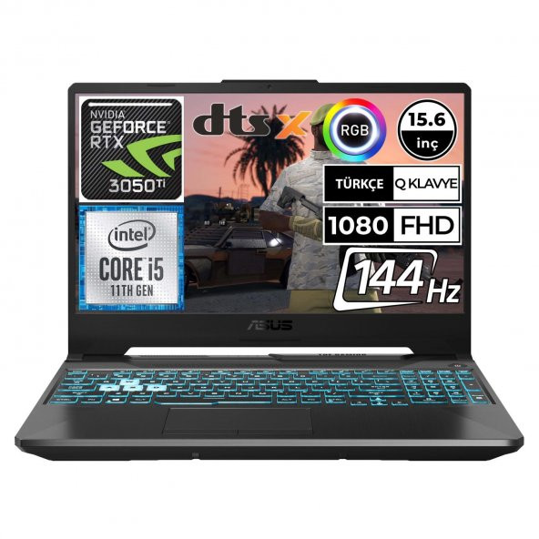 Asus TUF Gaming F15 FX506HE-HN011 i5-11400H 8GB 512SSD RTX3050Ti 15.6" FullHD FreeDOS Taşınabilir Bilgisayar - 1