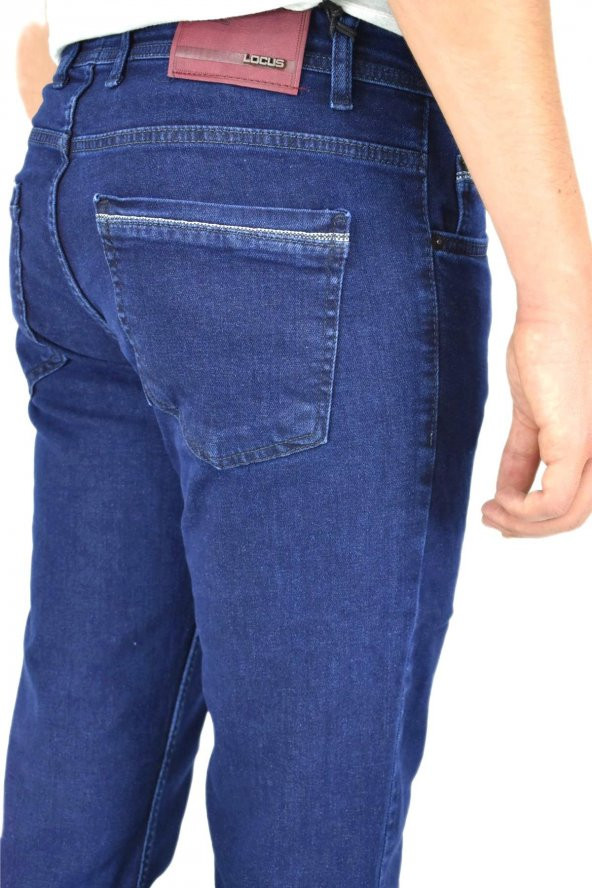 Erkek Lacivert Kot Pantolon Regular Fit 320-46 BGL-ST02142 - 7