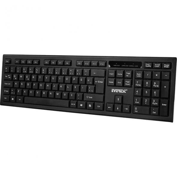 Everest KM-6121 Siyah Kablosuz Q Slim Klavye + Mouse Set - 2