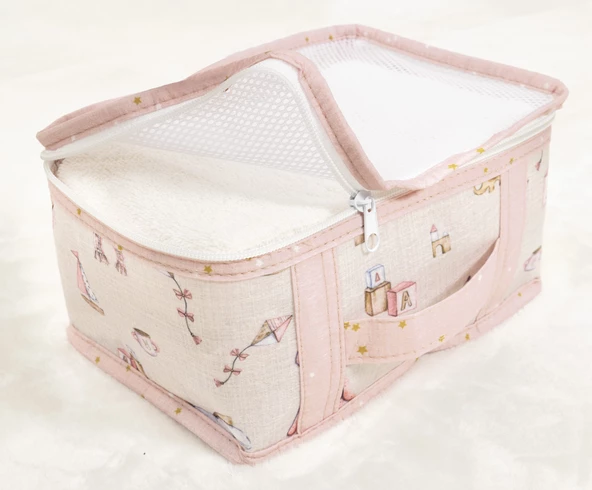 Baby Lüks 6'lı Bavul Organizer Seyahat, Hastane Çantası Pembe - 2