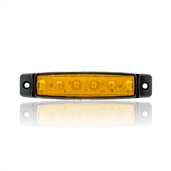 (25 ADET) SANEL 6 LEDLİ 24 VOLT (SARI - TURUNCU RENK) PARMAK LAMBA SANEL SBB SERİSİ 24V - DORSE YAN LAMBA - 5