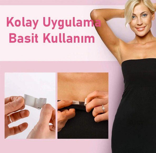 Bondit Dekolte Takı Kıyafet Elbise Kaydırmaz Sabitleme Bandı 24adet - 7