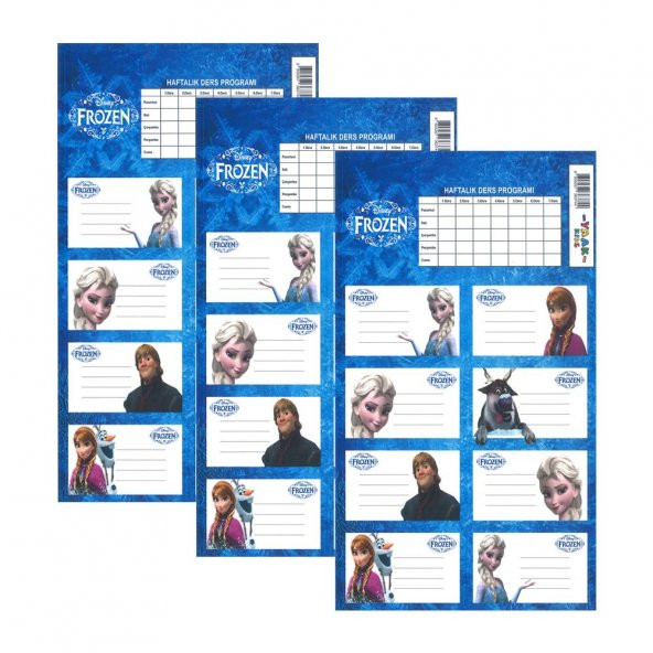 Okul Etiketi Erkek Batman 8 li 3 Yaprak Ders Programlı 1 Paket - 2