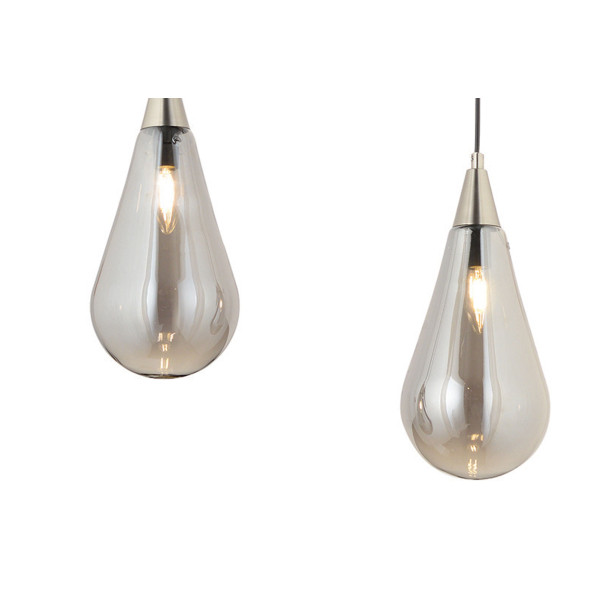 Lampaluce Goccia Tasarım Cam Sıralı Avize 3lü Krom - 2