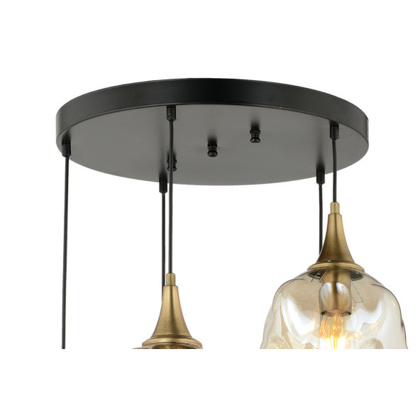 Lampaluce Globo-4 Modern Sarkıt Avize 5li 70cm Sarı - 3