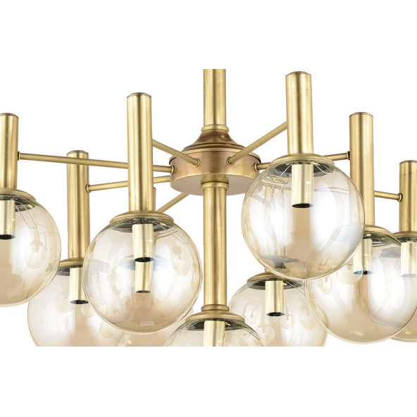 Lampaluce Sfera Modern Tasarım 9lu Avize Sarı - 3