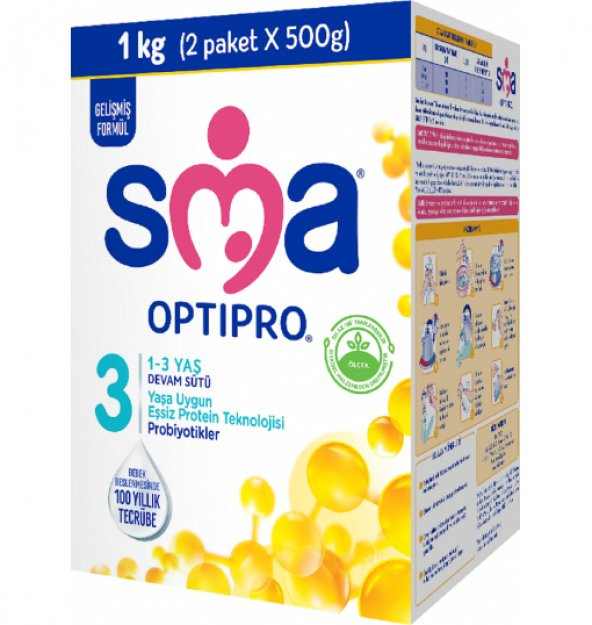 Sma Optipro Probiyotik 3 Bebek Devam Sütü 1-3 Yaş 1000gr