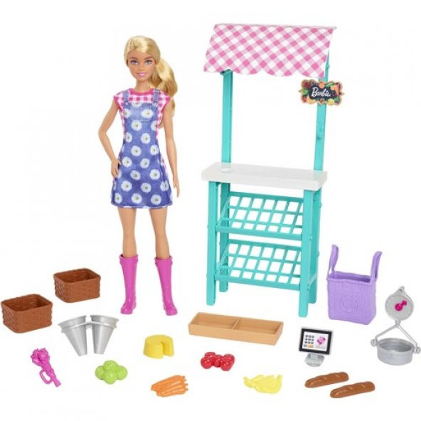 Barbie Çiftçi Pazarı Oyun Seti HCN22 Lisanslı Ürün