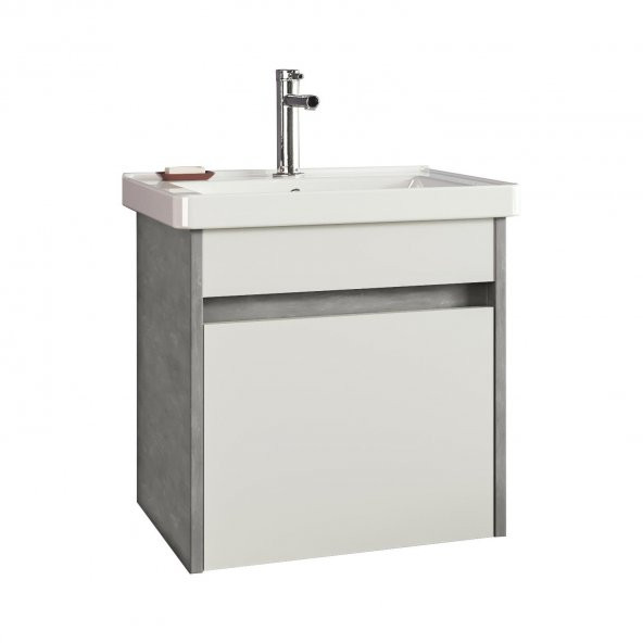 Orka Aydos 55 cm MDF Banyo Dolabı Alt Modül ve Lavabo