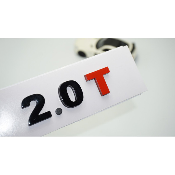 DK Tuning 2.0T Bagaj Siyah Kırmızı Yazı Logo Volkswagen İle Uyumlu