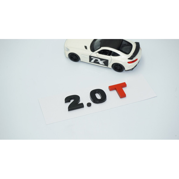 DK Tuning 2.0T Bagaj Siyah Kırmızı Yazı Logo Volkswagen İle Uyumlu - 2
