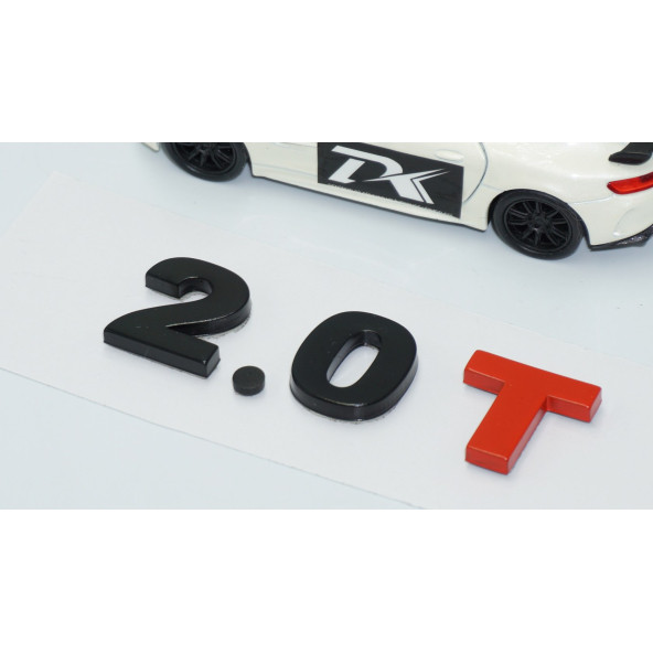 DK Tuning 2.0T Bagaj Siyah Kırmızı Yazı Logo Volkswagen İle Uyumlu - 3