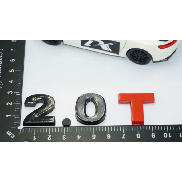 DK Tuning 2.0T Bagaj Siyah Kırmızı Yazı Logo Volkswagen İle Uyumlu - 4