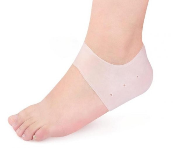 Silikon Ayak Topuk Çorabı Beyaz Renk - 3