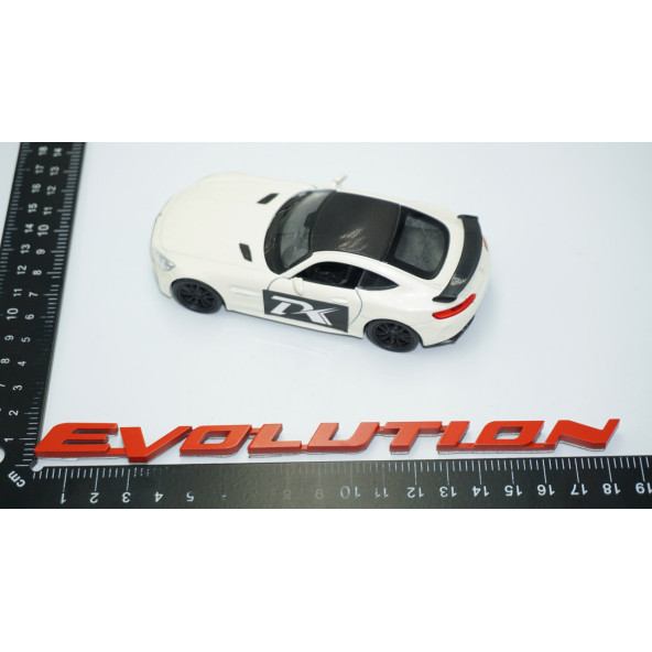 DK Tuning Lancer Evolution Kırmızı Bagaj Yazı Logo Mitsubishi İle Uyumlu - 4