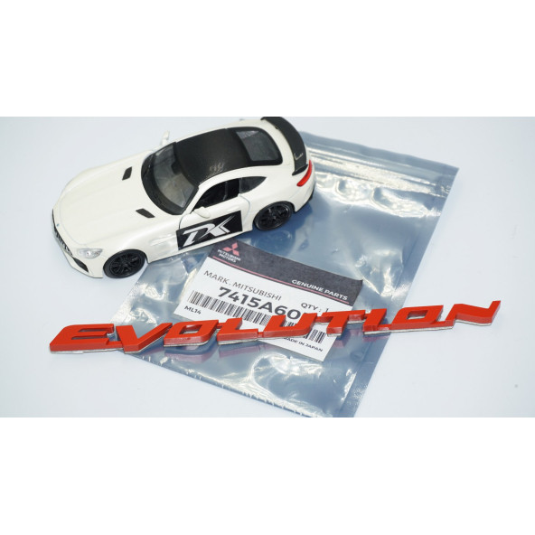 DK Tuning Lancer Evolution Kırmızı Bagaj Yazı Logo Mitsubishi İle Uyumlu - 5