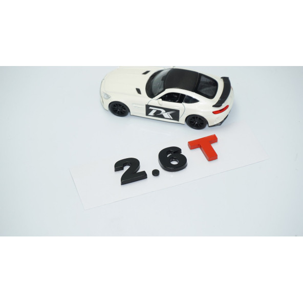 DK Tuning 2.6T Bagaj Siyah Kırmızı Yazı Logo Volkswagen İle Uyumlu - Resim 2