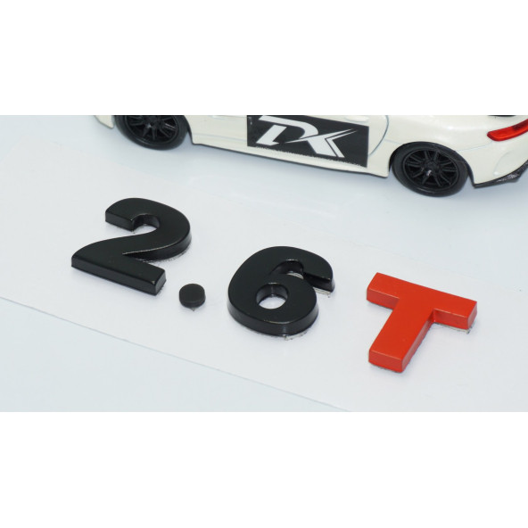 DK Tuning 2.6T Bagaj Siyah Kırmızı Yazı Logo Volkswagen İle Uyumlu - Resim 3