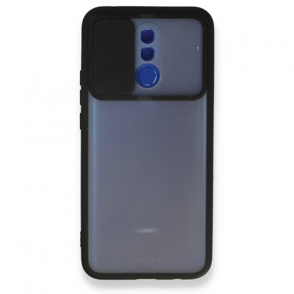 Huawei Mate 20 Lite Kılıf Kamera Sürgülü Kapatmalı Silikon