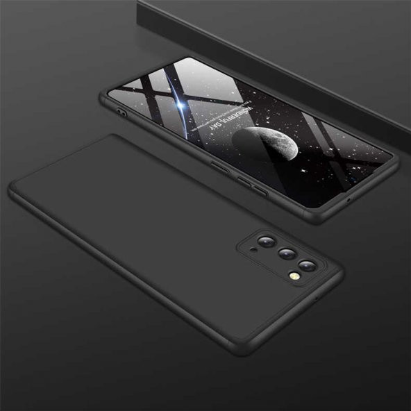 Gpack Samsung Galaxy Note 20 Kılıf Ays 3 Parçalı Önü Açık Sert Rubber Koruma