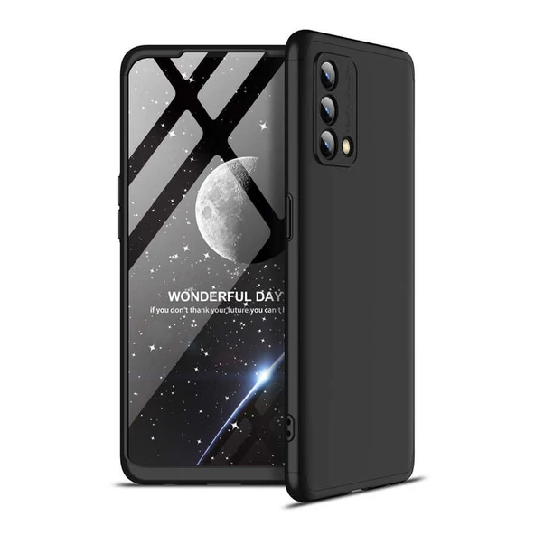 Gpack Oppo A74 4G Kılıf Ays 3 Parçalı Önü Açık Sert Rubber Koruma