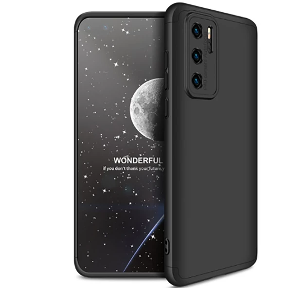 Gpack Huawei P40 Pro Kılıf Ays 3 Parçalı Önü Açık Sert Rubber Koruma