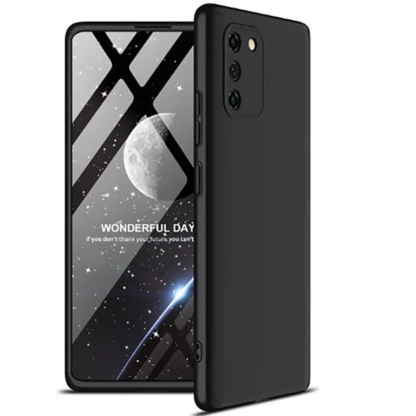 Gpack Samsung Galaxy S10 Lite Kılıf Ays 3 Parçalı Önü Açık Sert Rubber Koruma