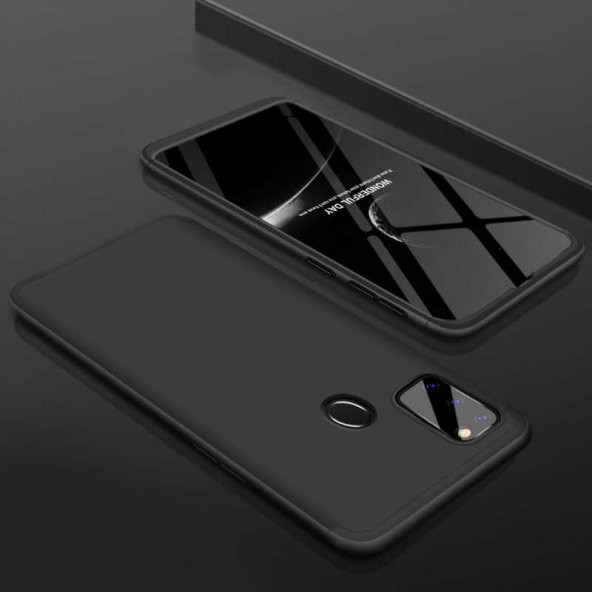 Gpack Samsung Galaxy M21 Kılıf Ays 3 Parçalı Önü Açık Sert Rubber KorumaNano