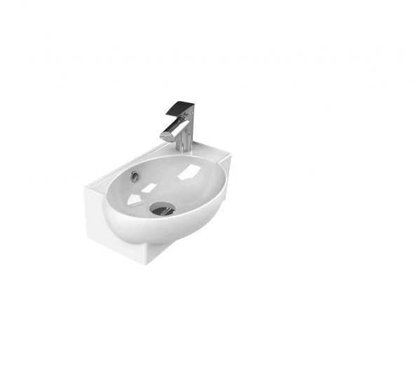 Turkuaz Cerastyle Küçük Mini Köşe Lavabo 28 45 ve Banyo Dolabı - 2