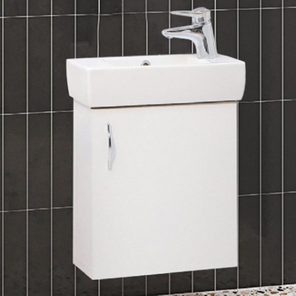 Denko Minica 50 cm MDF Beyaz Banyo Dolabı Takımı - 2
