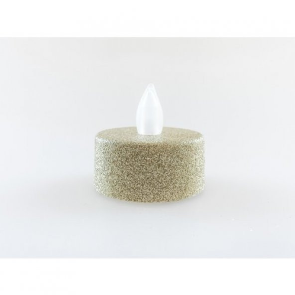 PD203-4 4 lü LED Tealight - Yanma efektli Altın Yaldızlı - 3