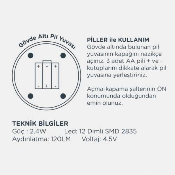 Petrix FS TBL0004 Kugulu Masa Lambası Gri - 7
