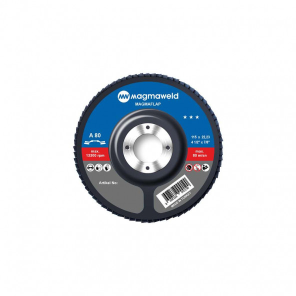 Magmaweld Flapdisk AO 80 KUM-115x22mm-813M31158A (10 Adet)