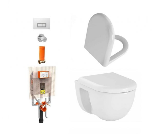 Vitra S40 Rim-ex Kanalsız Asma Klozet ve Gömme Rezervuar Tam Set