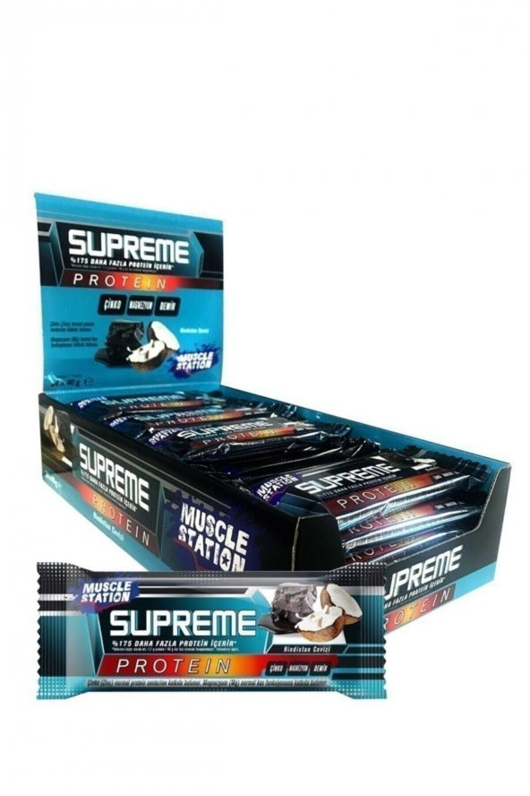Muscle Station Supreme Protein Coconut Bar 24 Adet