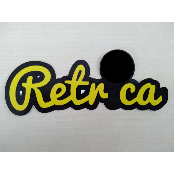 RETRİCA sticker 11,5cmx4cm - RETRİCA yazısı - RETRİCA ETİKETİ ürün görseli